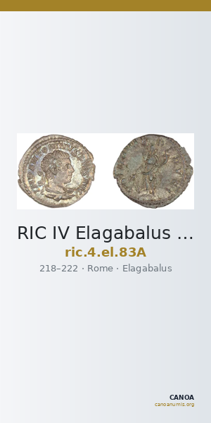 RIC IV Elagabalus 83A — CANOA