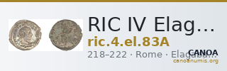 RIC IV Elagabalus 83A — CANOA