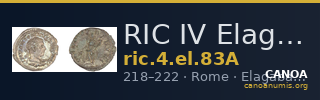 RIC IV Elagabalus 83A — CANOA