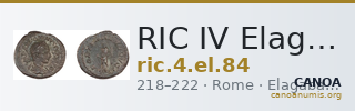 RIC IV Elagabalus 84 — CANOA