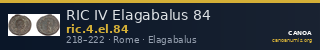 RIC IV Elagabalus 84 — CANOA