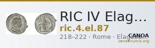 RIC IV Elagabalus 87 — CANOA