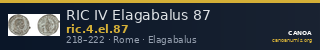 RIC IV Elagabalus 87 — CANOA