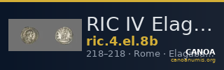 RIC IV Elagabalus 8b — CANOA