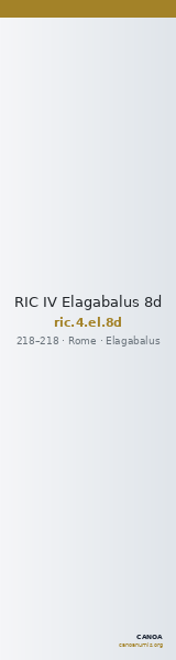 RIC IV Elagabalus 8d — CANOA