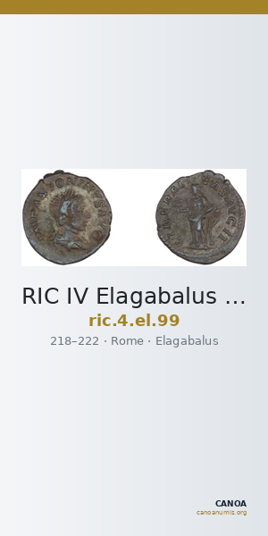 RIC IV Elagabalus 99 — CANOA