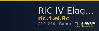 RIC IV Elagabalus 9c — CANOA