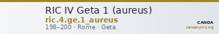 RIC IV Geta 1 (aureus) — CANOA