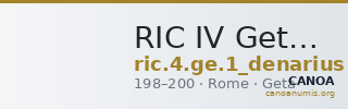 RIC IV Geta 1 (denarius) — CANOA