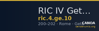RIC IV Geta 10 — CANOA