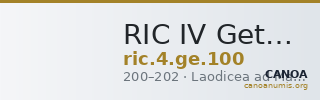 RIC IV Geta 100 — CANOA