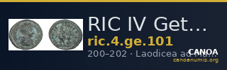RIC IV Geta 101 — CANOA