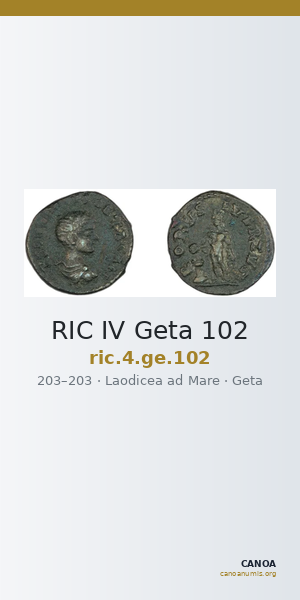 RIC IV Geta 102 — CANOA