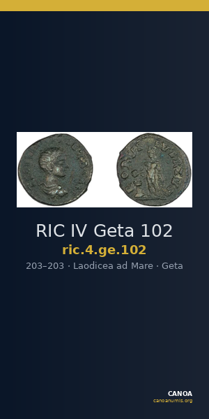 RIC IV Geta 102 — CANOA