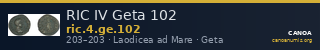RIC IV Geta 102 — CANOA