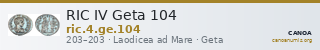 RIC IV Geta 104 — CANOA