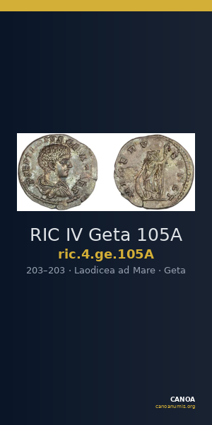 RIC IV Geta 105A — CANOA