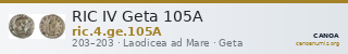 RIC IV Geta 105A — CANOA