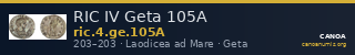 RIC IV Geta 105A — CANOA