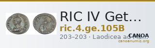 RIC IV Geta 105B — CANOA