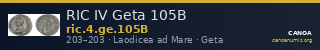 RIC IV Geta 105B — CANOA