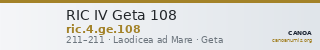 RIC IV Geta 108 — CANOA