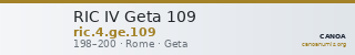RIC IV Geta 109 — CANOA
