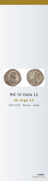 RIC IV Geta 11 — CANOA