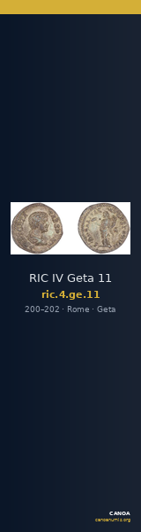 RIC IV Geta 11 — CANOA