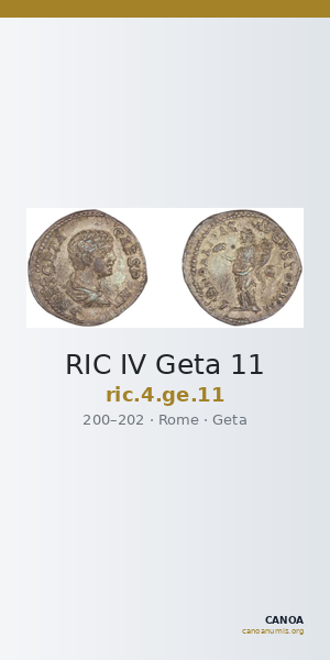 RIC IV Geta 11 — CANOA