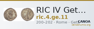 RIC IV Geta 11 — CANOA
