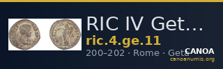 RIC IV Geta 11 — CANOA