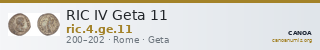 RIC IV Geta 11 — CANOA