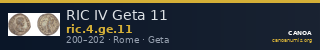 RIC IV Geta 11 — CANOA