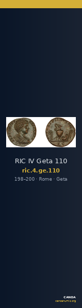 RIC IV Geta 110 — CANOA
