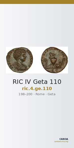 RIC IV Geta 110 — CANOA
