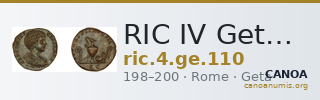 RIC IV Geta 110 — CANOA