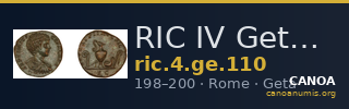 RIC IV Geta 110 — CANOA