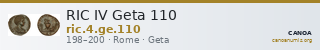 RIC IV Geta 110 — CANOA