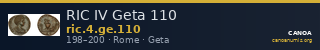RIC IV Geta 110 — CANOA