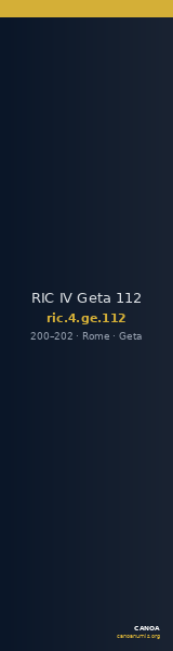 RIC IV Geta 112 — CANOA