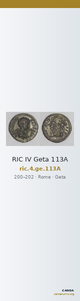 RIC IV Geta 113A — CANOA