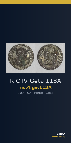 RIC IV Geta 113A — CANOA