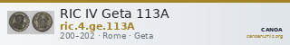 RIC IV Geta 113A — CANOA