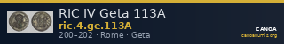RIC IV Geta 113A — CANOA
