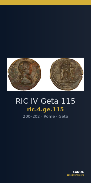 RIC IV Geta 115 — CANOA
