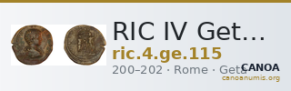 RIC IV Geta 115 — CANOA