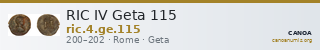 RIC IV Geta 115 — CANOA