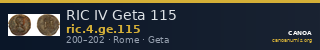 RIC IV Geta 115 — CANOA