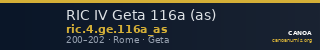 RIC IV Geta 116a (as) — CANOA